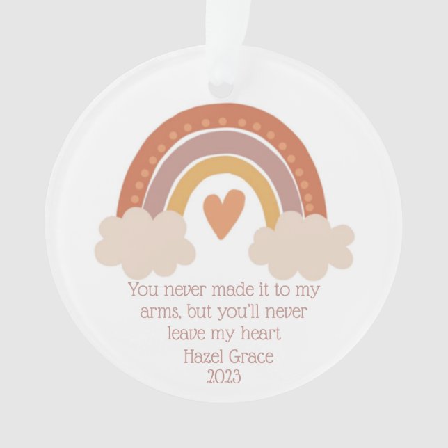 Pregnancy Loss Miscarriage Christmas Ornament  (Front)