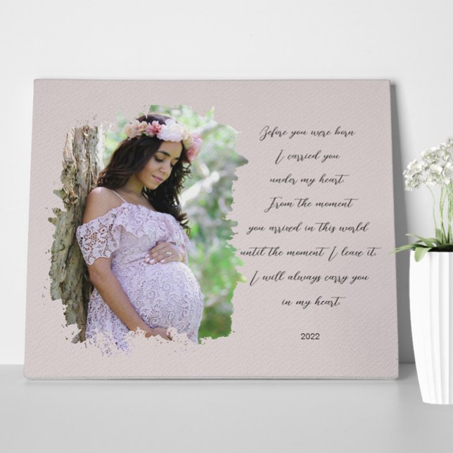 Pregnancy Maternity Baby Expecting Quote Modern Canvas Print (Creator Uploaded)