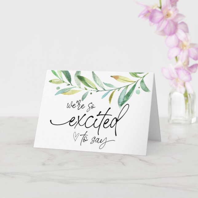 Pregnancy New Baby Reveal For Family and Friends C Card (Orchid)