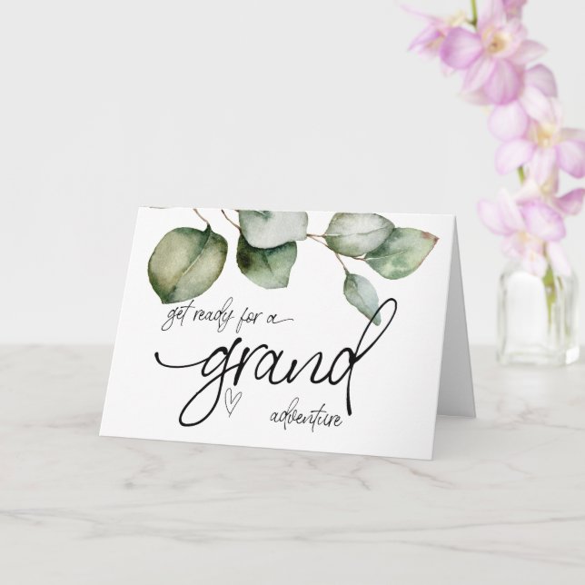 Pregnancy New Baby Reveal For Family and Friends C Card (Orchid)