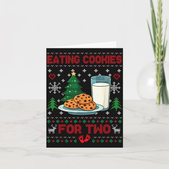 Pregnancy New Mom Baby Pregnant Christmas Couples  Card (Front)