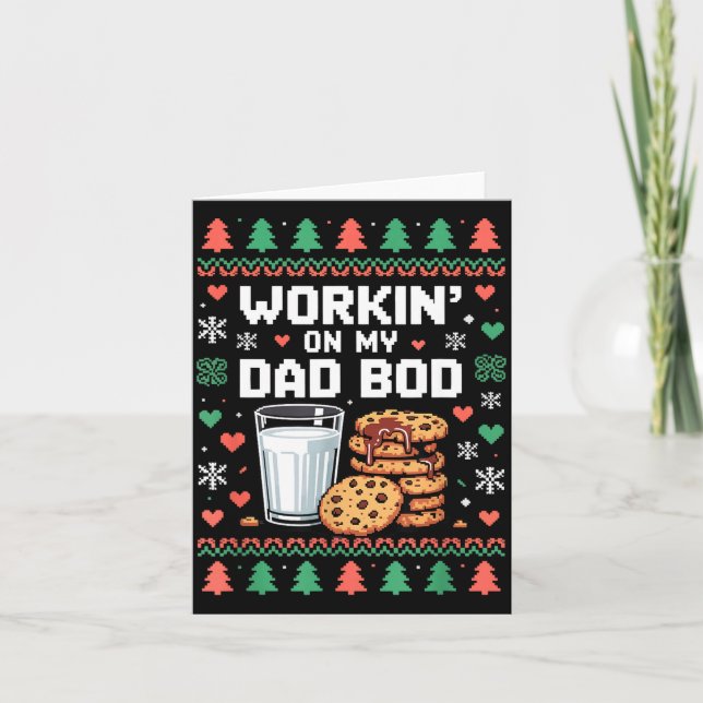 Pregnancy New Mom Baby Pregnant Christmas Matching Card (Front)