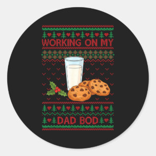 Pregnancy New Mom Baby Pregnant Christmas Matching Classic Round Sticker