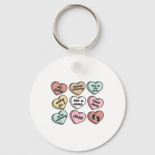 Pregnancy New Mum Candy Heart Cute Valentines Baby Key Ring