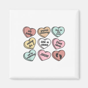 Pregnancy New Mum Candy Heart Cute Valentines Baby Magnet