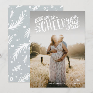 Pregnancy or Birth Announcement Christmas Card