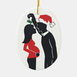 Pregnancy Ornament Mummy Kissing