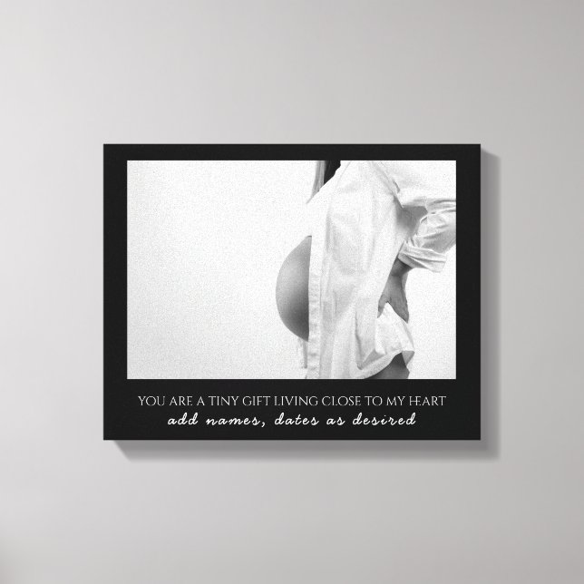Pregnancy Photo Shoot Maternity Couple Keepsake Canvas Print (Front)
