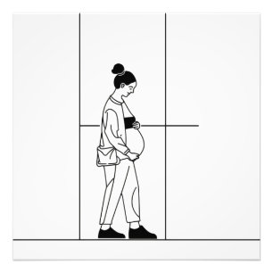 Pregnancy Pregnat Woman Simple Photo Print