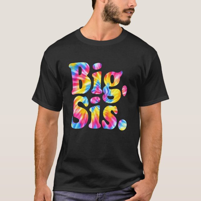 Pregnancy Promoted Big Sis Soon To Be Sisters  Tie T-Shirt (Front)