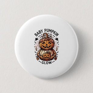 Pregnancy Pumpkin Shirt Vintage Halloween Belly De 6 Cm Round Badge