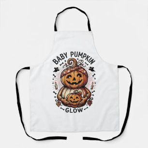Pregnancy Pumpkin Shirt Vintage Halloween Belly De Apron