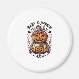 Pregnancy Pumpkin Shirt Vintage Halloween Belly De Magnet