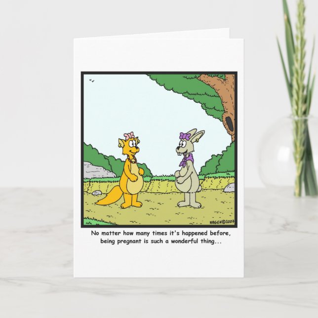 Pregnancy: Rabbit cartoon Announcement (Front)