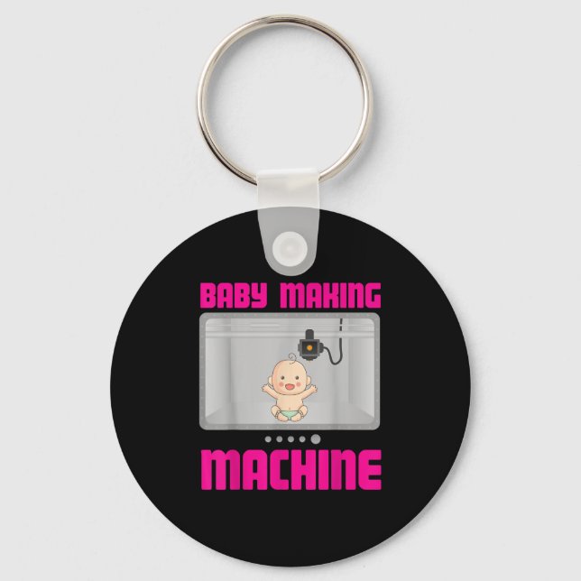 Pregnancy Reveal &amp; Announcement Baby Making Ma Key Ring (Front)