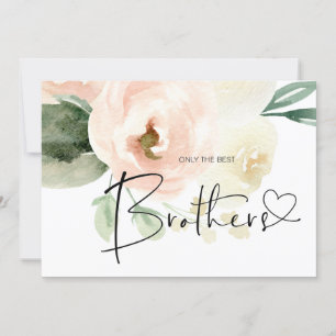 Pregnancy Reveal Brother New Baby Pink Floral Card