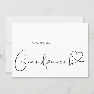 Pregnancy Reveal Great Grandparents Baby Simple Card