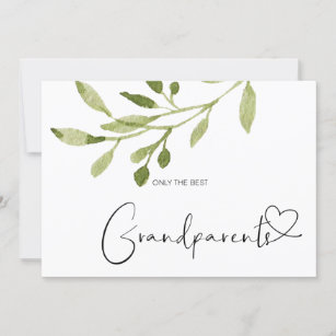 Pregnancy Reveal Great Grandparents Cute Baby Card