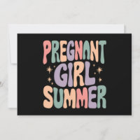 Pregnancy Reveal Pregnant Girl Summer Baby Shower 