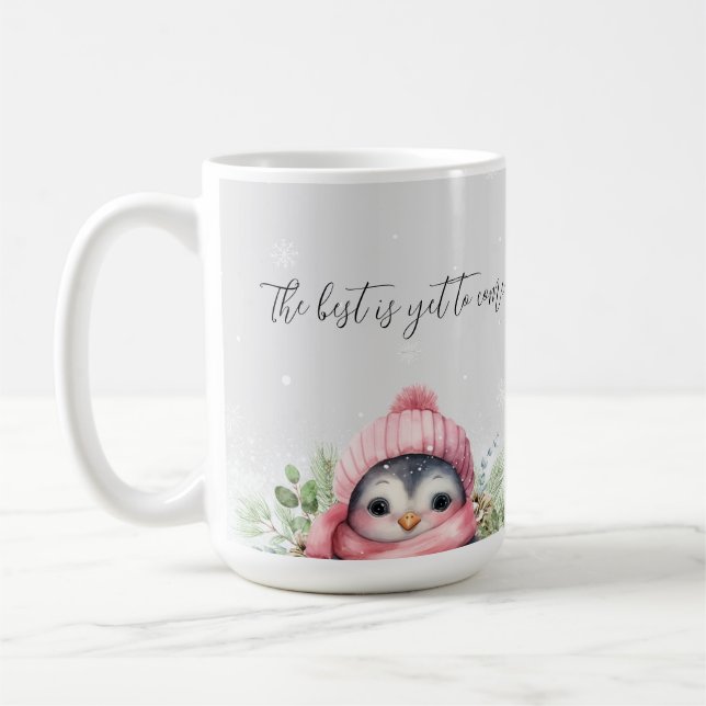 Pregnancy Reveal Promoted to Auntie Announcement Coffee Mug (Left)