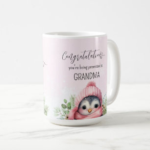 Pregnancy Reveal Promoted to Grandma Baby Girl Coffee Mug