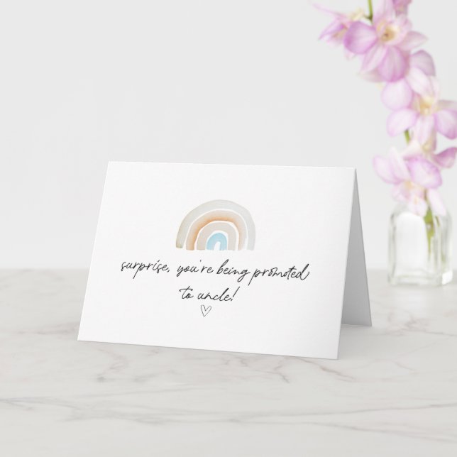 Pregnancy Reveal Uncle to Be I'm Pregnant Card (Orchid)