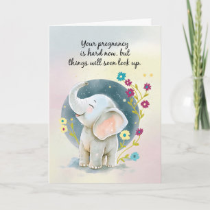 Pregnancy Support and Encouragement Cute Elephant Card