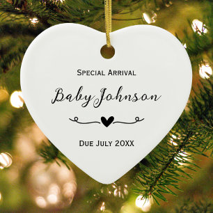 Pregnancy Ultrasound Baby Photo Special Arrival Ceramic Tree Decoration