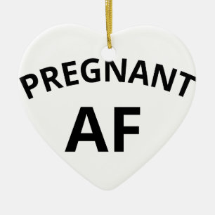 Pregnant AF Ceramic Tree Decoration