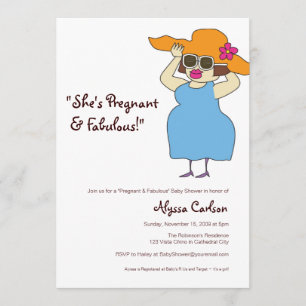 Pregnant and Fabulous Baby Shower Invitation