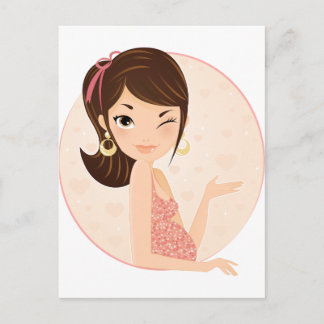 Pregnant Announcement Postcard