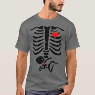 Pregnant Belly Costume Xray Baby Halloween Costume T-Shirt