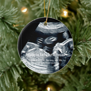 Pregnant Christmas   Sentimental Photo Keepsake  Ceramic Tree Decoration