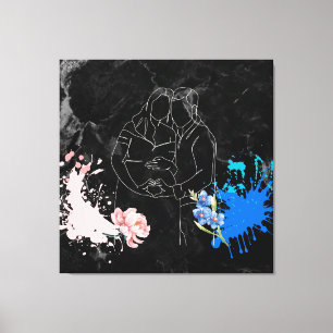 Pregnant Couple Canvas Print