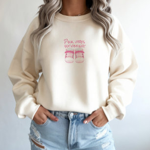 Pregnant First Mothers Day light pink baby shoes  Sweatshirt