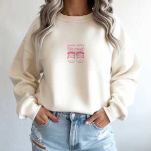 Pregnant First Mothers Day light pink baby shoes  Sweatshirt