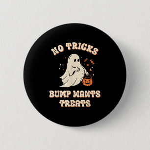 Pregnant Ghost Lazy Trick Or Treat Dress Funny Hal 6 Cm Round Badge