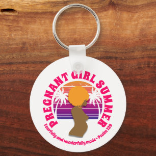 PREGNANT GIRL SUMMER Custom Christian Mom To Be Key Ring