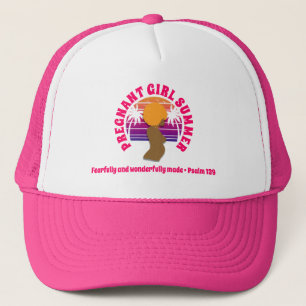 PREGNANT GIRL SUMMER Custom Christian Mom To Be Trucker Hat