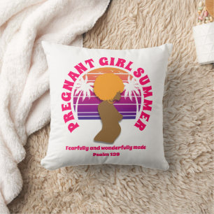 PREGNANT GIRL SUMMER Custom Christian Mum To Be Cushion
