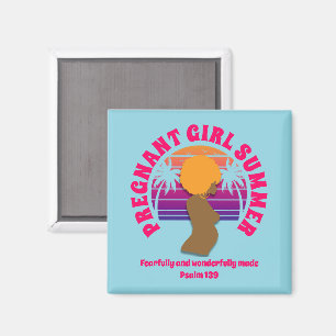 PREGNANT GIRL SUMMER Custom Christian Mum To Be Magnet