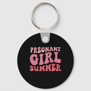 Pregnant Girl Summer Key Ring