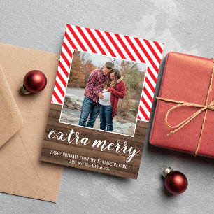 Pregnant Happy Holidays Merry Christmas Photo Card