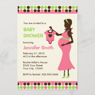 Pregnant Lady Baby Shower Invitation