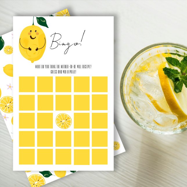 Pregnant lemon baby shower game Bingo (Creator Uploaded)
