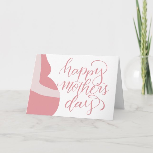 Pregnant Mama, Mother || Happy Mother's Day Card (Front)