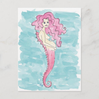 pregnant mermaid postcard
