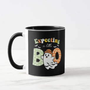 Pregnant Mom To Be Little Boo Funny Halloween Desi Mug