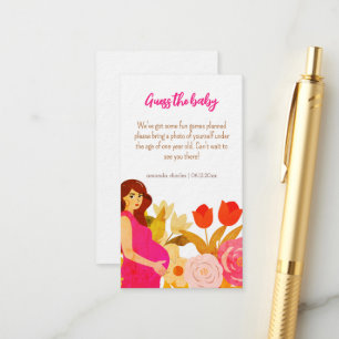 Pregnant Mum Baby Shower Enclosure Card