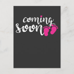 Pregnant Mum Baby shower Gender Reveal Pregnancy Postcard